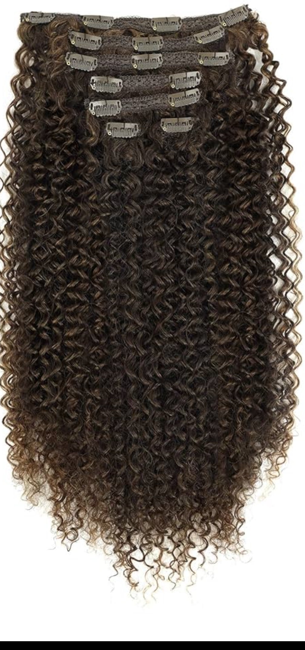 Seamless Cambodian Clip-Ins Kinky Curly