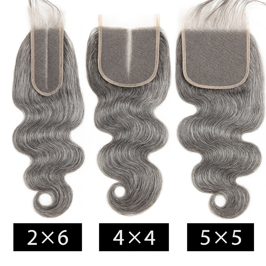 Salt & Pepper Lace Closure