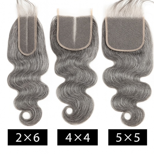 Salt & Pepper Lace Closure
