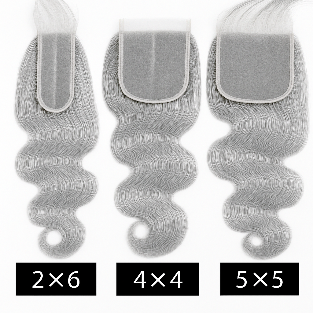 Silver Gray Lace Closure