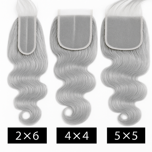 Silver Gray Lace Closure